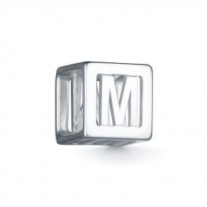 Серебряная подвеска-шарм буква М ЮЗ Корона КС-п5198 фото