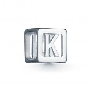 Серебряная подвеска-шарм буква К ЮЗ Корона КС-п5200 фото