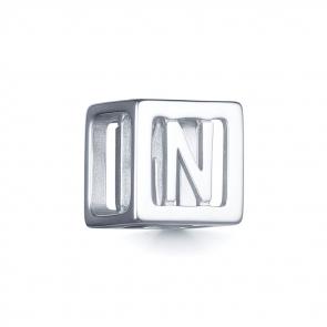 Серебряная подвеска-шарм буква N ЮЗ Корона КС-п5201 фото