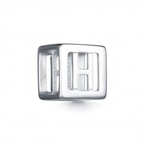 Серебряная подвеска-шарм буква Н ЮЗ Корона КС-п5202 фото