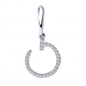 Серебряная подвеска ЮЗ Корона с фианитом КС-пз0139 фото