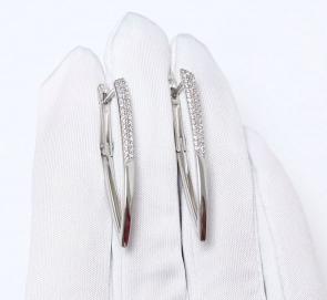 Серебряные серьги ЮЗ Корона с фианитом КС-с1353 фото