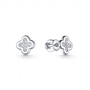 Серебряные серьги ЮЗ Корона с фианитом КС-с3686-1 фото