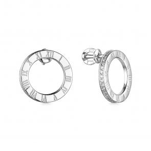 Серебряные серьги ЮЗ Корона с фианитом КС-с4135 фото