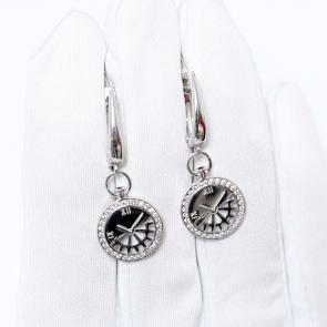 Серебряные серьги ЮЗ Корона с фианитом КС-с4816 фото