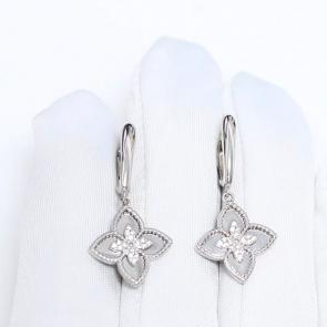 Серебряные серьги ЮЗ Корона с фианитом КС-с5777 фото