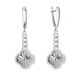 Серебряные серьги ЮЗ Корона с фианитом КС-с6022 фото