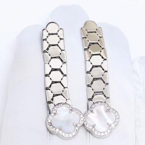 Серебряные серьги ЮЗ Корона с фианитом и перламутром КС-с6053V563 фото