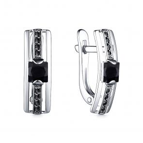 Серебряные серьги ЮЗ Корона с фианитом КС-сч1343V62 фото