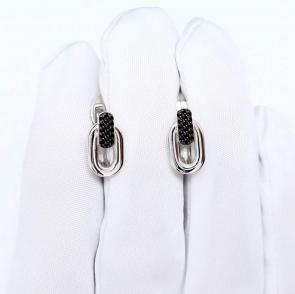 Серебряные серьги ЮЗ Корона с фианитом КС-сч5160 фото