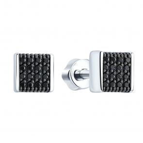 Серебряные серьги ЮЗ Корона с фианитом КС-сч5276 фото