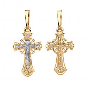 Золотая подвеска Александра с фианитом Кр044сбк фото