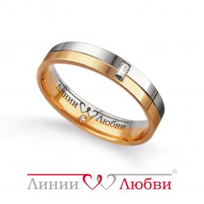 Кольцо из комбинированного золота Karatov с бриллиантом Л22101034 фото