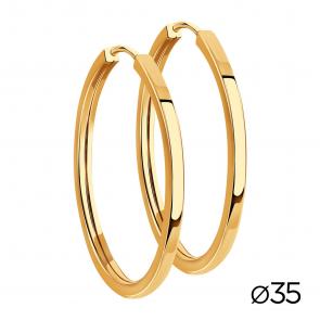 Золотые серьги МАГНАТ М021082 фото