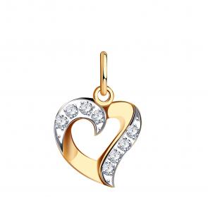 Золотая подвеска МАГНАТ с фианитом М1016 фото