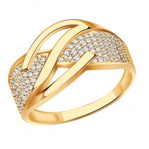 Золотое кольцо МАГНАТ с фианитом М12936 фото