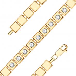 Золотой браслет МАГНАТ с фианитом М40034 фото