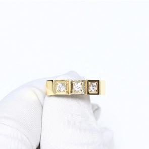 Кольцо из лимонного золота МАГНАТ с фианитом М50032Л фото