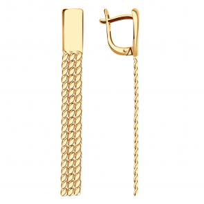 Золотые серьги МАГНАТ М60035 фото