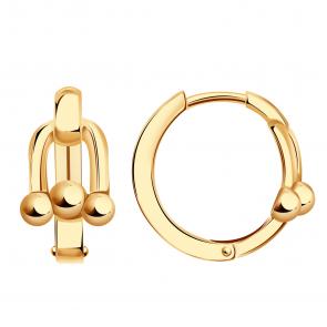 Золотые серьги МАГНАТ М60038 фото