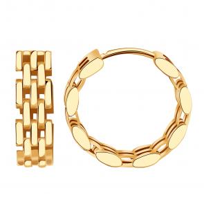 Золотые серьги МАГНАТ М60070 фото