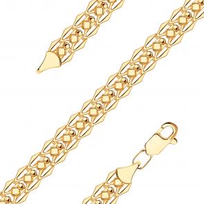 Золотой браслет плетение Фантазийное МАГНАТ М7015 фото