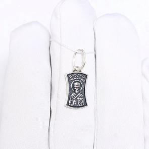 Подвеска-иконка Николай Чудотворец моли Бога о нас из черненого серебра Высоковы 585 П-106-Ч фото