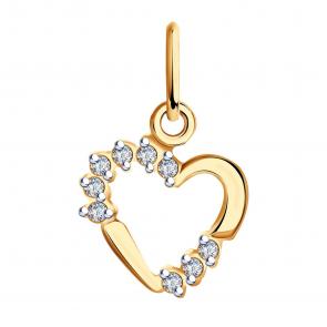 Золотая подвеска Александра с фианитом П123ск фото