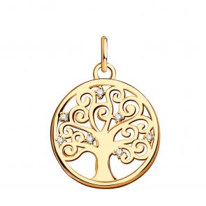 Золотая подвеска Красносельский ювелир с фианитом П2185 фото