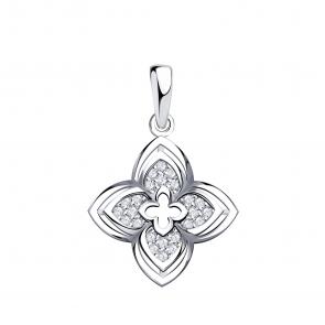 Подвеска из белого золота TALANT с цирконием ПД2210БЗ фото