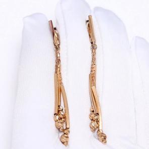 Золотые серьги Радуга Р214МА фото