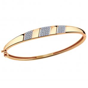 Золотой браслет Красносельский ювелир с фианитом РБРд-129 фото