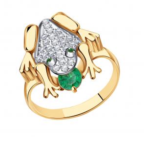 Золотое кольцо Красносельский ювелир с фианитом РК2938-з фото