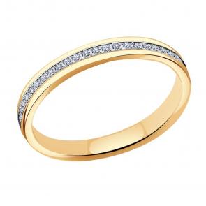 Золотое кольцо Красносельский ювелир с фианитом РК2985 фото