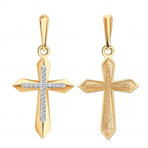 Золотая подвеска Красносельский ювелир с фианитом РП2294 фото