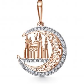 Золотая подвеска Красносельский ювелир с фианитом РП2432 фото