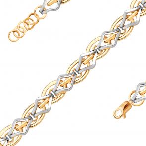 Золотой браслет плетение Фантазийное Радуга РТ-26001-Б фото