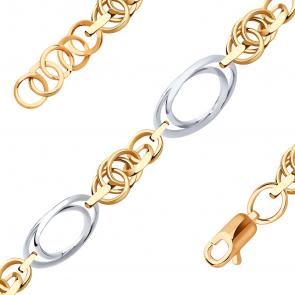 Золотой браслет плетение Фантазийное Радуга РТ-26158 фото