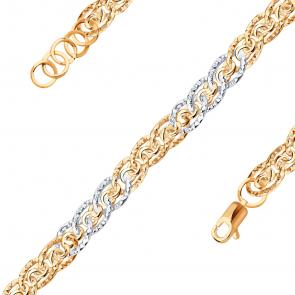 Золотой браслет плетение Фантазийное Радуга РТ-26213-Б фото