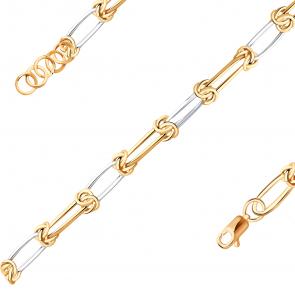 Золотой браслет плетение Фантазийное Радуга РТ-26234-Б фото