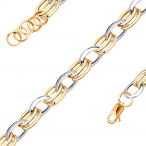 Золотой браслет плетение Фантазийное Радуга РТ-26308-Б фото