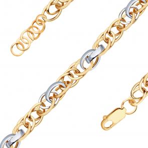 Золотой браслет плетение Фантазийное Радуга РТ-26310 фото