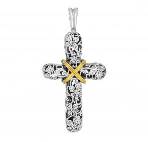 Подвеска-крест Святой Нины из черненого серебра Иордань С-КР-312 фото