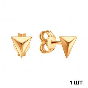 Золотая одиночная серьга Karatov Т100028024 фото