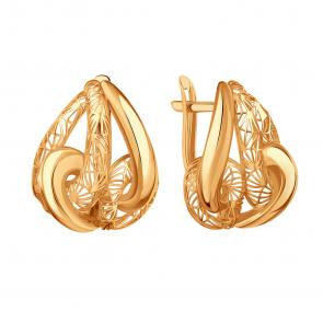 Золотые серьги Karatov Т10002В756 фото