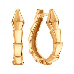 Золотые серьги Символ года Змея Karatov Т10002Г171 фото