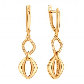 Золотые серьги Karatov Т10002Г265 фото