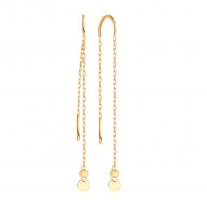 Золотые серьги Karatov Т10002Г303 фото