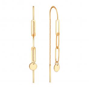 Золотые серьги Karatov Т10002Е069 фото