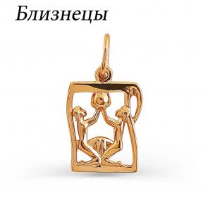 Золотая подвеска Знак зодиака Близнецы Karatov Т100031909 фото